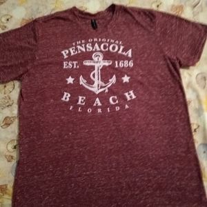 NEW. Pensacola Beach Tee, Brown, size XL but fits more like L